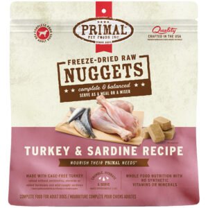 Primal Freeze-Dried Raw Nuggets Turkey & Sardine Recipe Adult Dog Food
