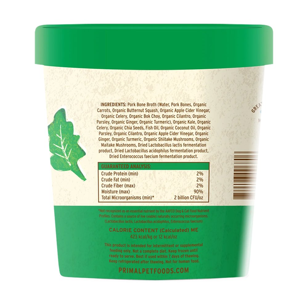 Primal Fresh Toppers Power Greens w/ Bone Broth Immunity Support for Dogs & Cats - Image 2