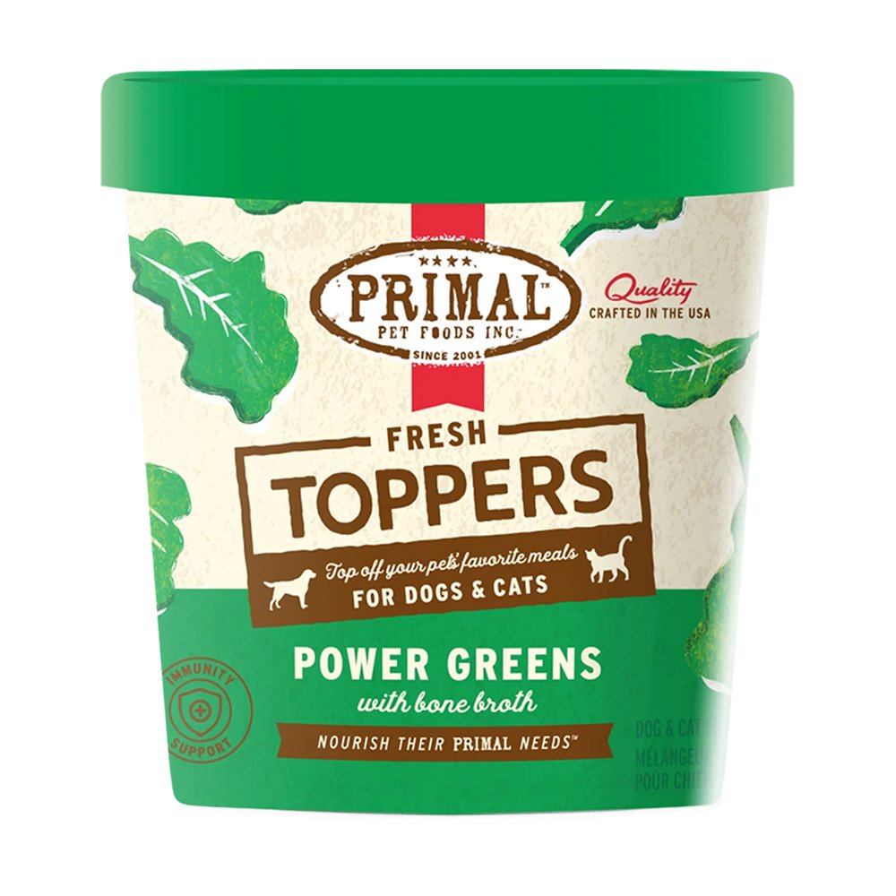 Primal Fresh Toppers Power Greens w/ Bone Broth Immunity Support for Dogs & Cats