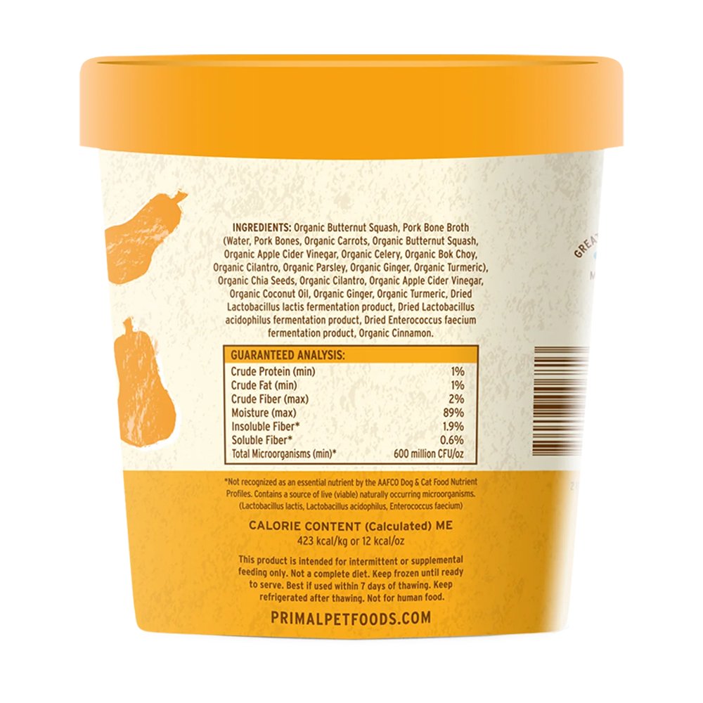 Primal Fresh Toppers Awesome Squash w/ Bone Broth Probiotic Digestive Support for Dogs & Cats - Image 2