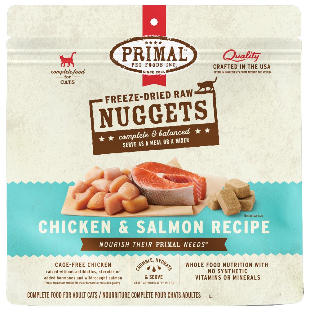 Primal Freeze-Dried Raw Nuggets Chicken & Salmon Recipe Adult Cat Food