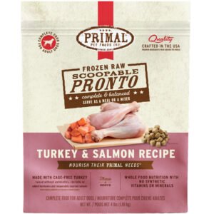 Primal Frozen Raw Scoopable Pronto Turkey & Salmon Recipe Adult Dog Food