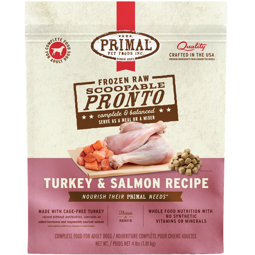Primal Frozen Raw Scoopable Pronto Turkey & Salmon Recipe Adult Dog Food