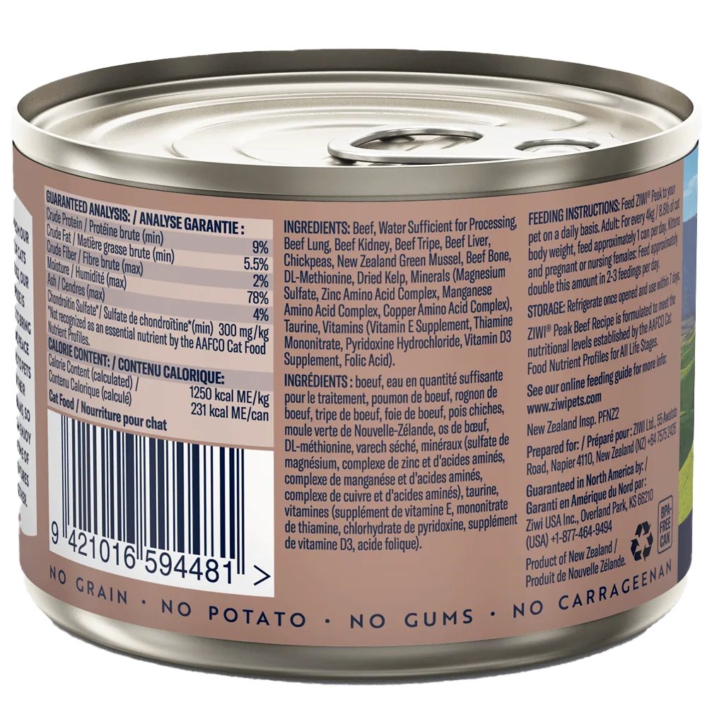 ZIWI Peak Beef Recipe Canned Cat Food - Image 3