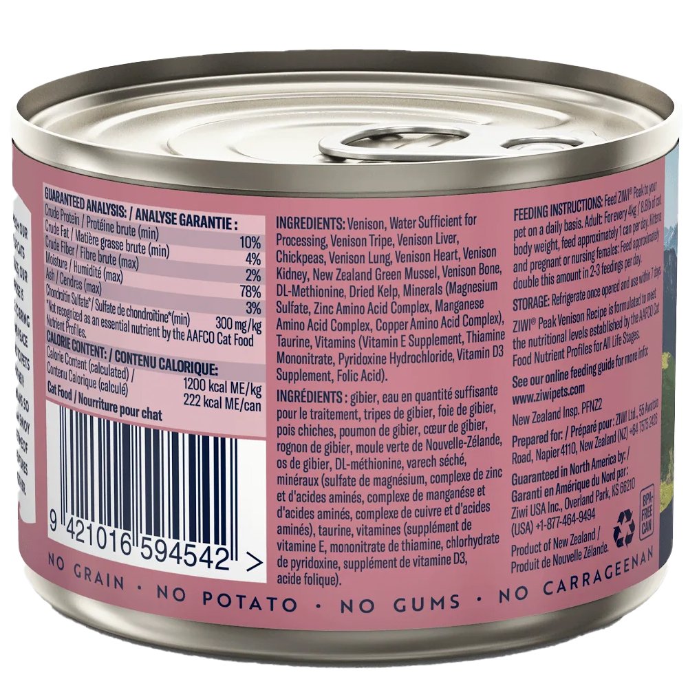 ZIWI Peak Venison Recipe Canned Cat Food - Image 3