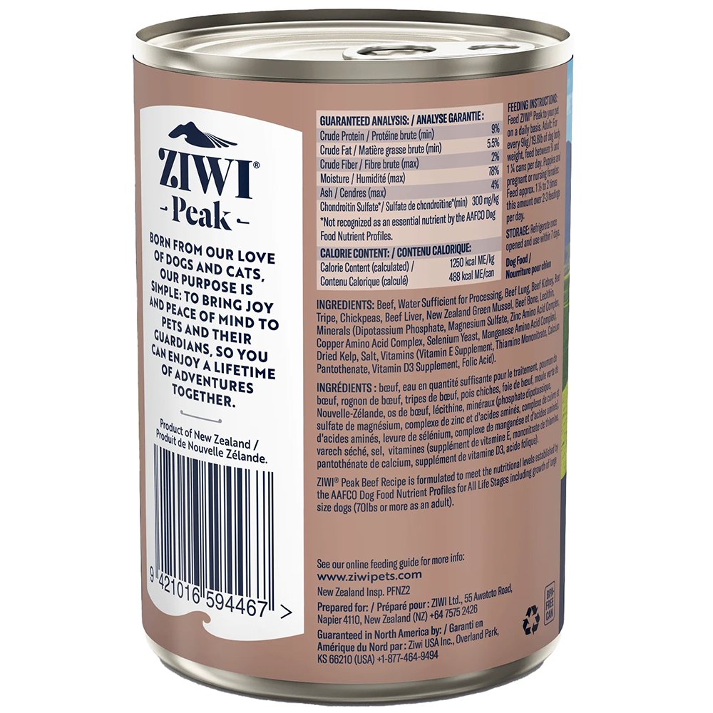 ZIWI Peak Beef Recipe Canned Dog Food - Image 3