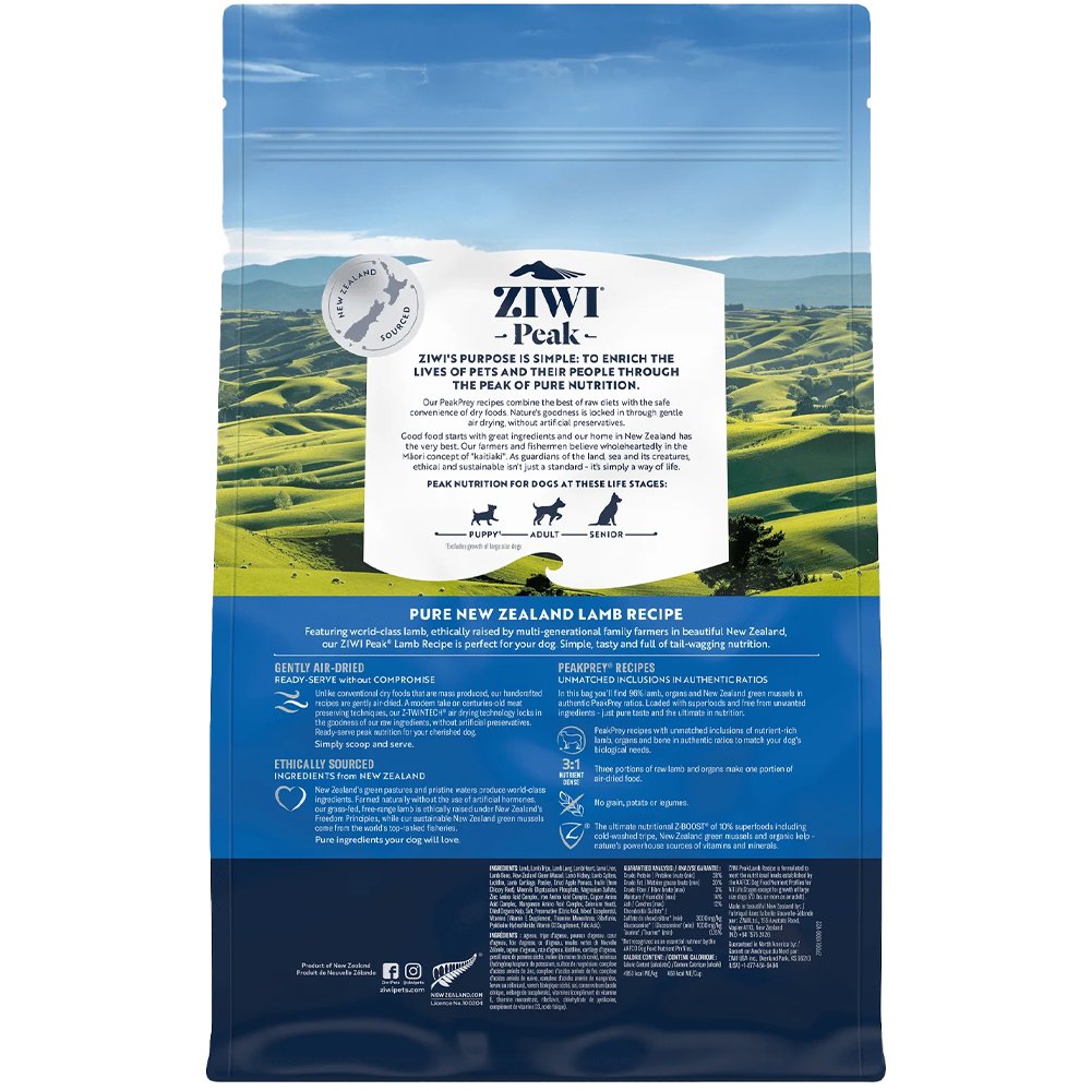 ZIWI Peak Lamb Recipe Air-Dried Dog Food - Image 2