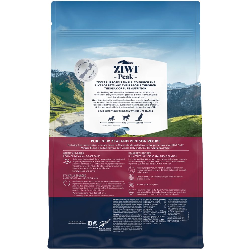 ZIWI Peak Venison Recipe Air-Dried Dog Food - Image 2