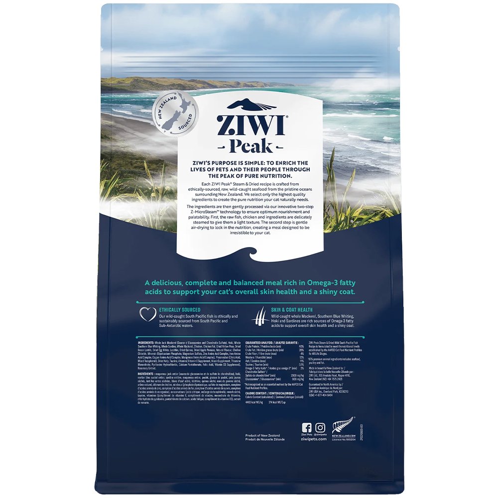 ZIWI Peak Steam & Dried Wild South Pacific Fish Recipe Air-Dried Cat Food - Image 3