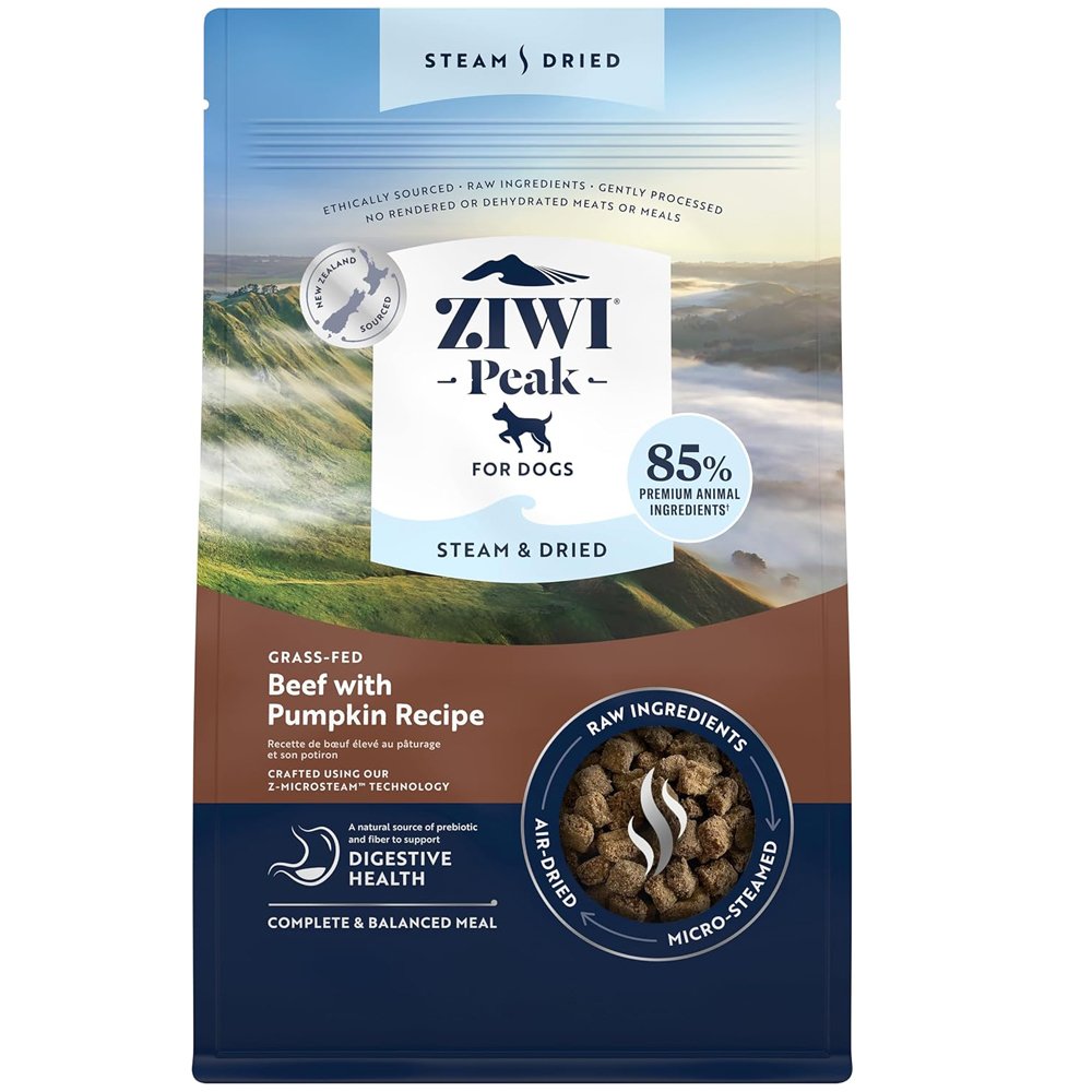 ZIWI Peak Steam & Dried Grass-Feed Beef w/ Pumpkin Recipe Air-Dried Dog Food