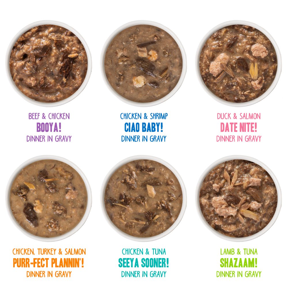 Weruva BFF OMG Gravy! Potluck O' Pouches Variety Pack Wet Cat Food - Image 2