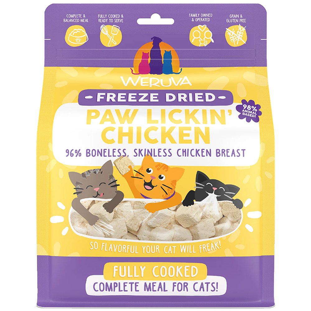 Weruva Freeze Dried Paw Lickin' Chicken Fully Cooked Cat Food