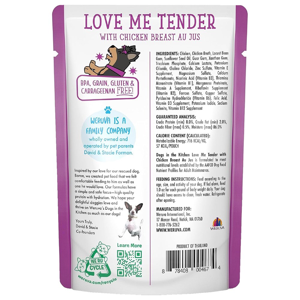 Weruva Dogs in the Kitchen Love Me Tender w/ Chicken Breast Au Jus Wet Dog Food - Image 3