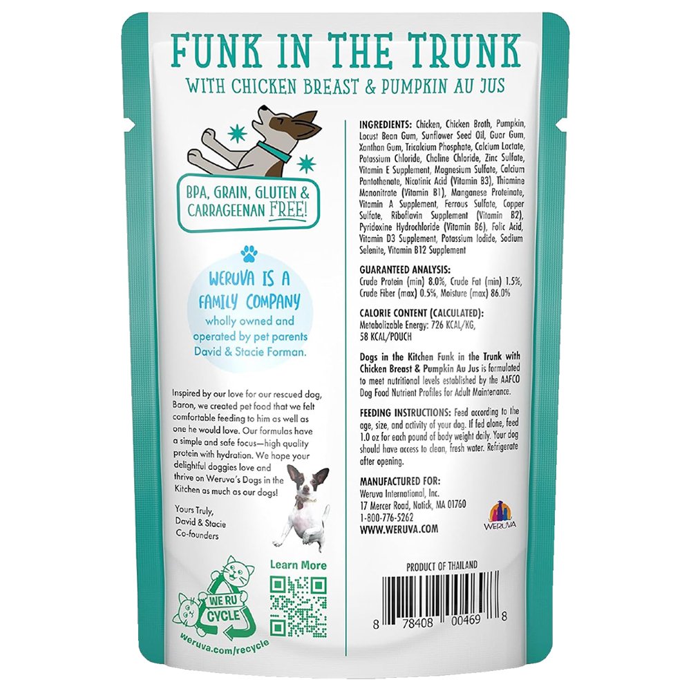 Weruva Dogs in the Kitchen Funk in the Trunk w/ Chicken & Pumpkin Au Jus Wet Dog Food - Image 3