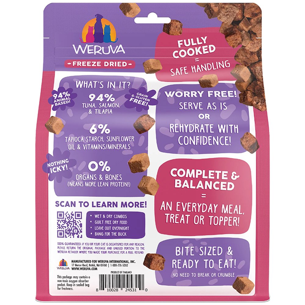 Weruva Freeze Dried Mideast Feast w/ Tuna, Salmon, & Tilapia Fully Cooked Cat Food - Image 3