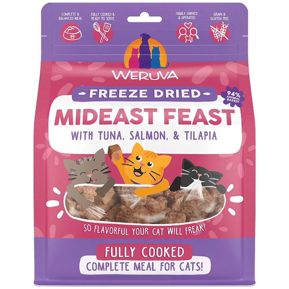 Weruva Freeze Dried Mideast Feast w/ Tuna, Salmon, & Tilapia Fully Cooked Cat Food