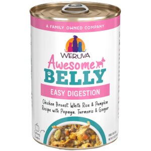 Weruva Awesome Belly Easy Digestion Chicken Breast, White Rice & Pumpkin Recipe w/ Papaya, Turmeric & Ginger Canned Dog Food