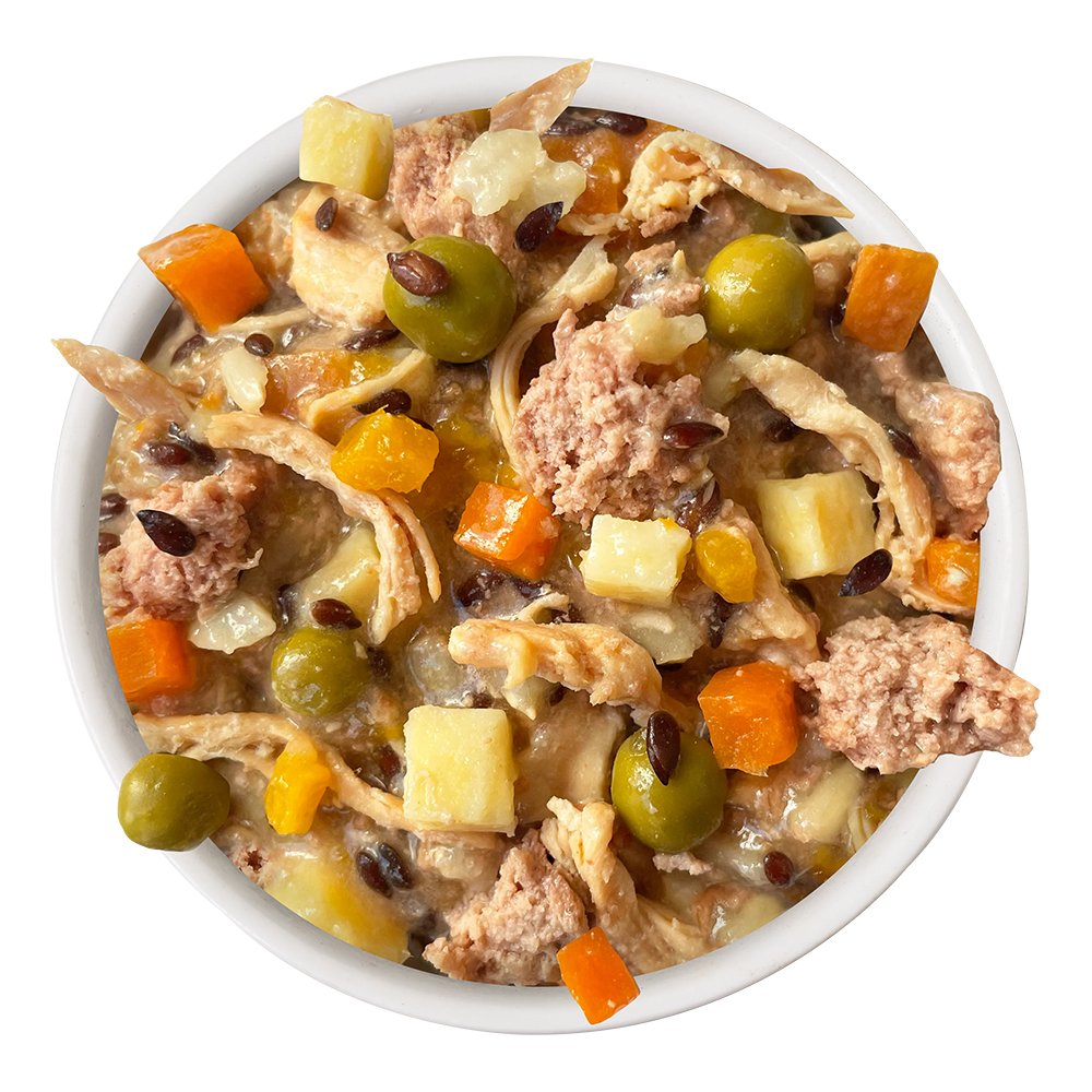 Weruva Awesome Shiny Skin & Coat Chicken Breast & Brown Rice Recipe w/ Veggies & Flaxseed Canned Dog Food - Image 2