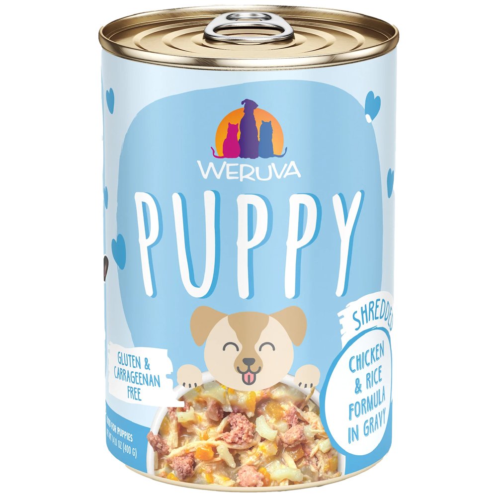 Weruva Puppy Shredded Chicken & Rice Formula in Gravy Canned Dog Food