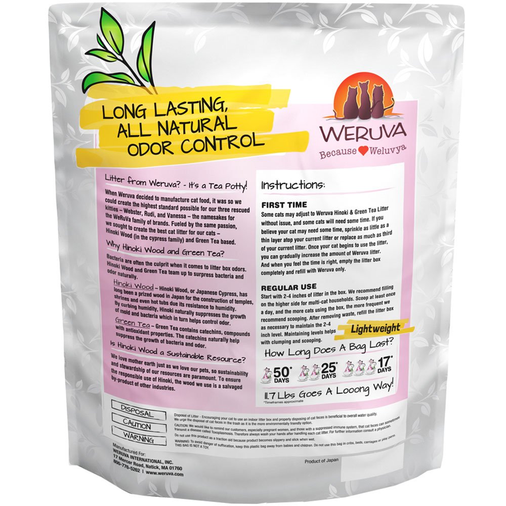 Weruva It's A Tea Potty! Hinoki Wood & Green Tea Clumping Cat Litter - Image 2