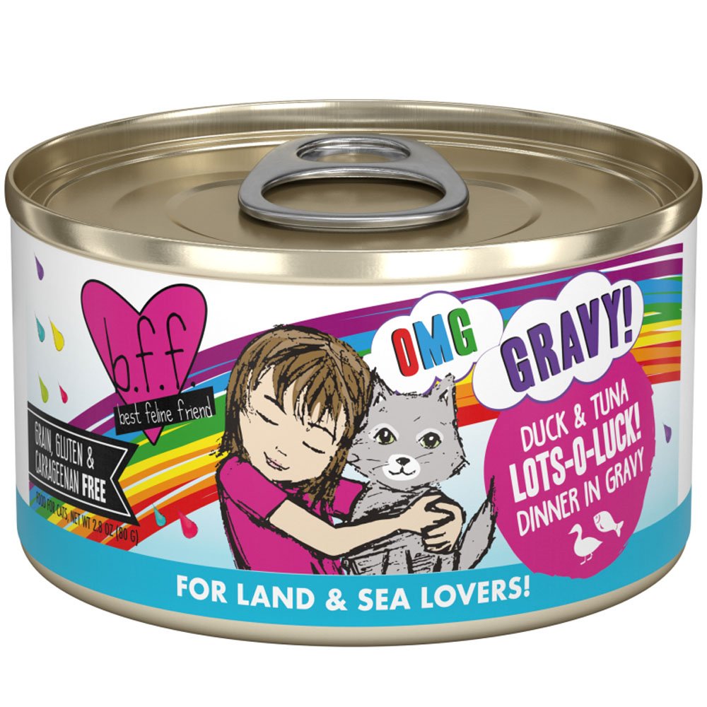 Weruva BFF OMG Gravy! Duck & Tuna Lots-O-Luck! Dinner in Gravy Canned Cat Food
