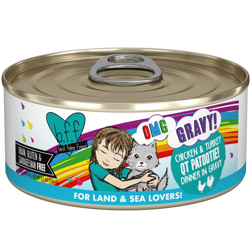 Weruva BFF OMG Gravy! Chicken & Turkey QT Patootie! Dinner in Gravy Canned Cat Food - Image 3