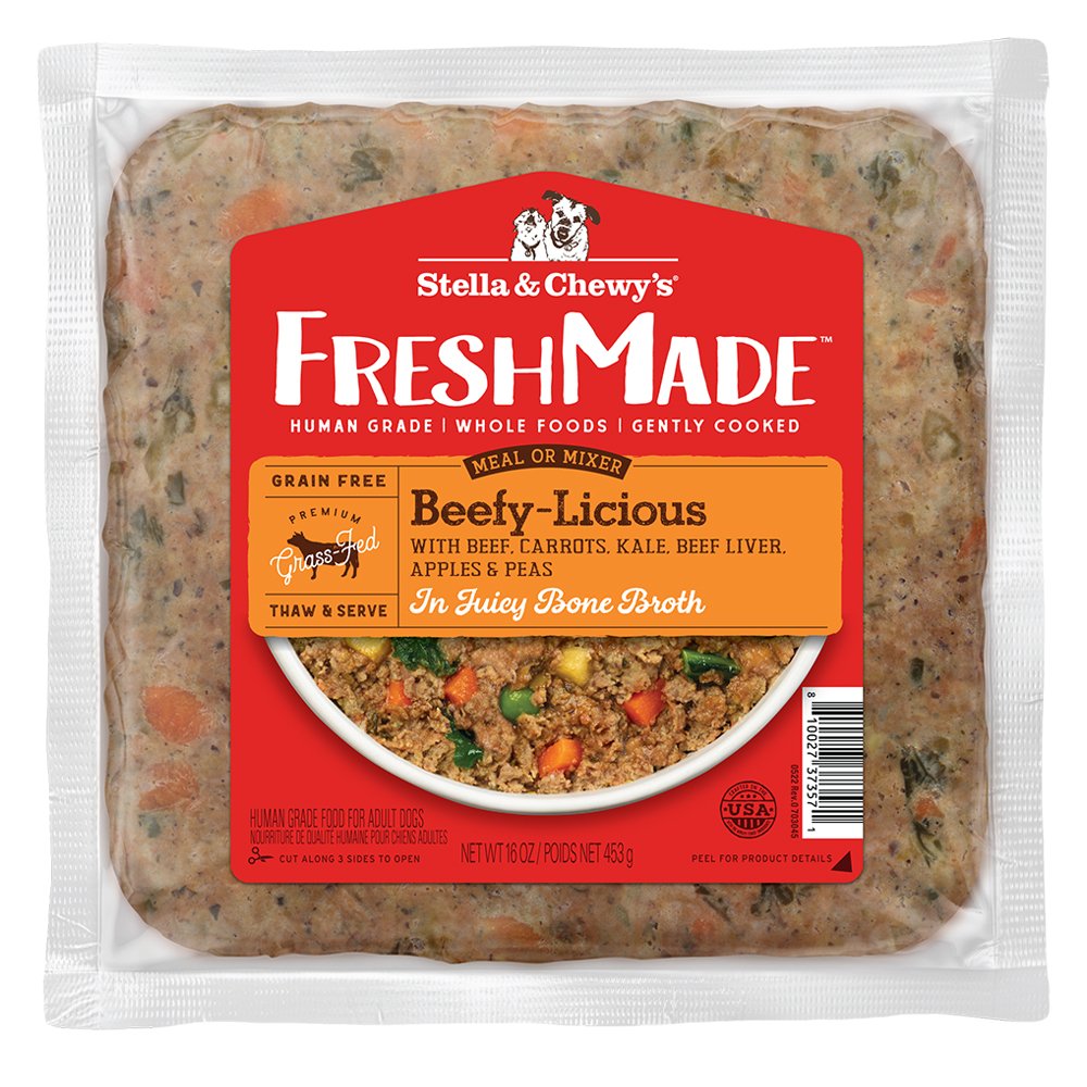 Stella & Chewy's Gently Cooked Beefy-Licious Recipe In Juicy Bone Broth Frozen Dog Food