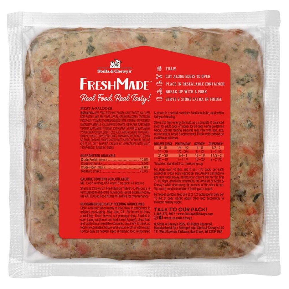 Stella & Chewy's Gently Cooked Meat-a-Palooza Recipe In Juicy Bone Broth Frozen Dog Food - Image 3