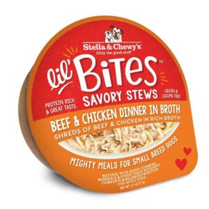 Stella & Chewy's Lil' Bites Savory Stews Beef & Chicken Dinner in Broth Wet Dog Food