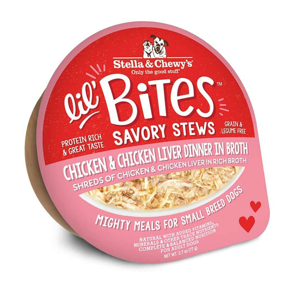 Stella & Chewy's Lil' Bites Savory Stews Chicken & Chicken Liver Dinner in Broth Wet Dog Food