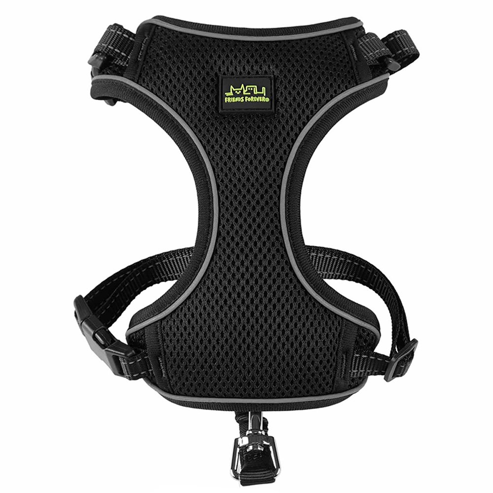 Friends Forever Black Cat Harness & Bungee Leash Set