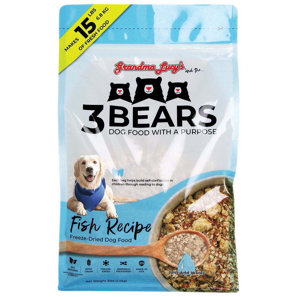 Grandma Lucy's 3 Bears Fish Recipe Freeze-Dried Dog Food