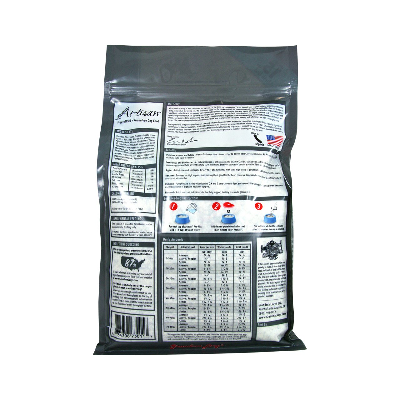 Grandma Lucy's Artisan Pre-Mix Grain-Free Freeze Dried Dog Food - Image 2