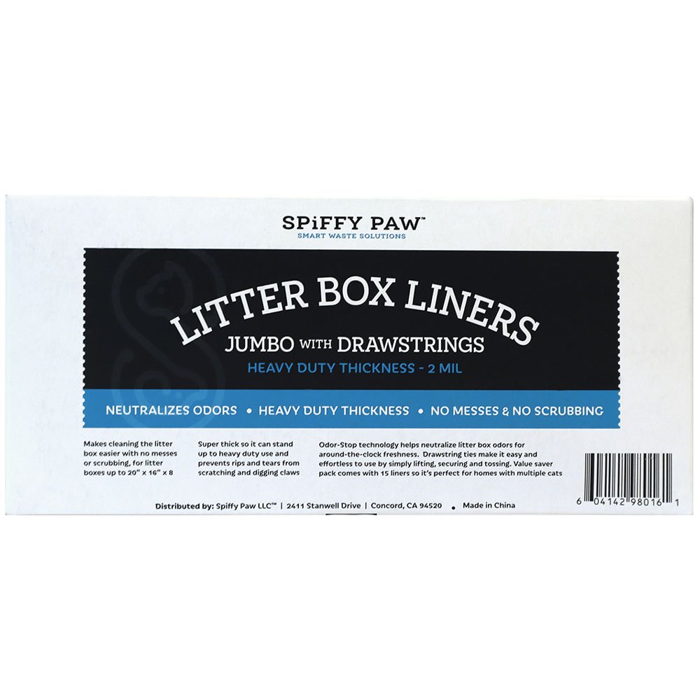 Spiffy Paw Jumbo Drawstring Disposable Litter Box Liners - Image 3