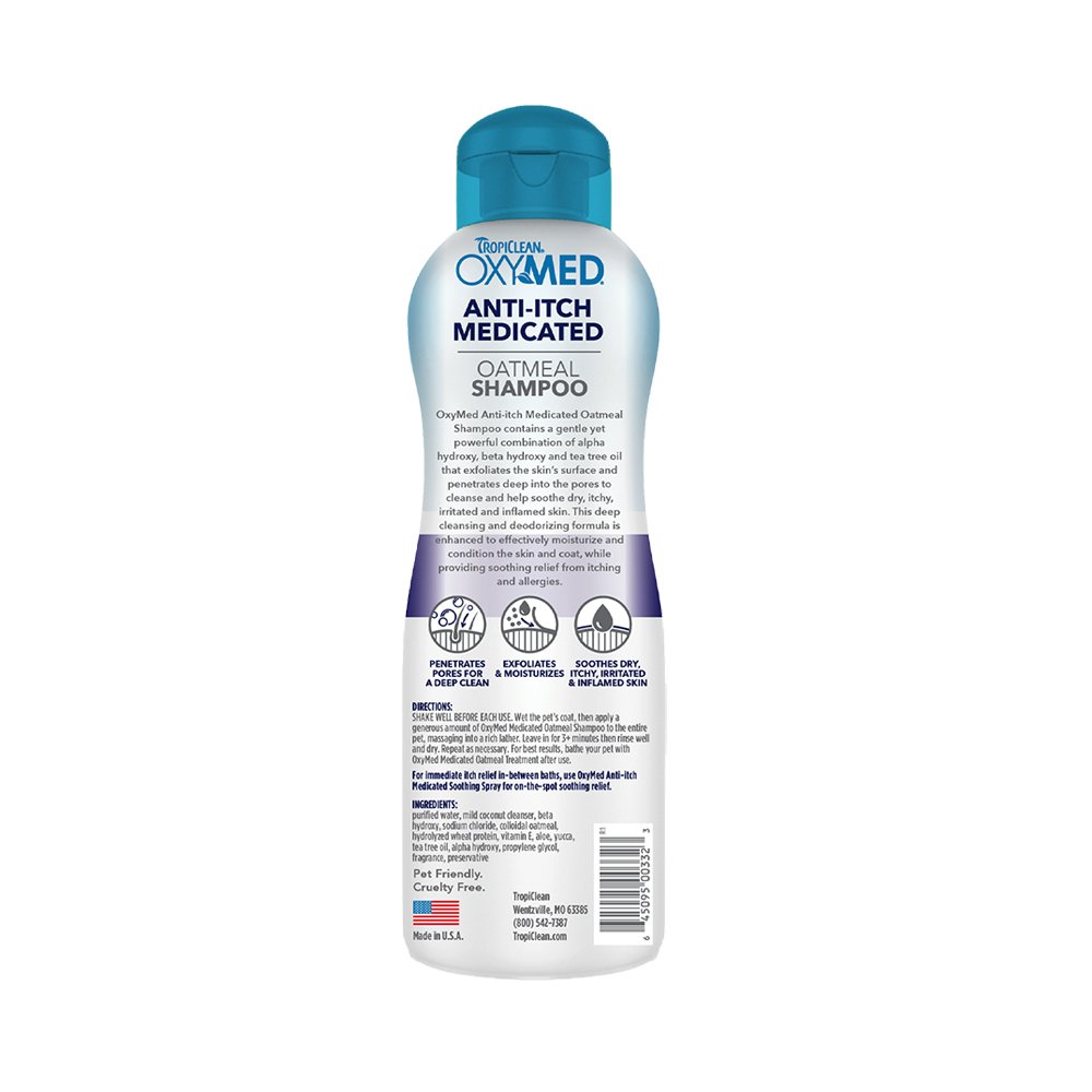 TropiClean OxyMed Medicated Anti Itch Shampoo for Pets - Image 2