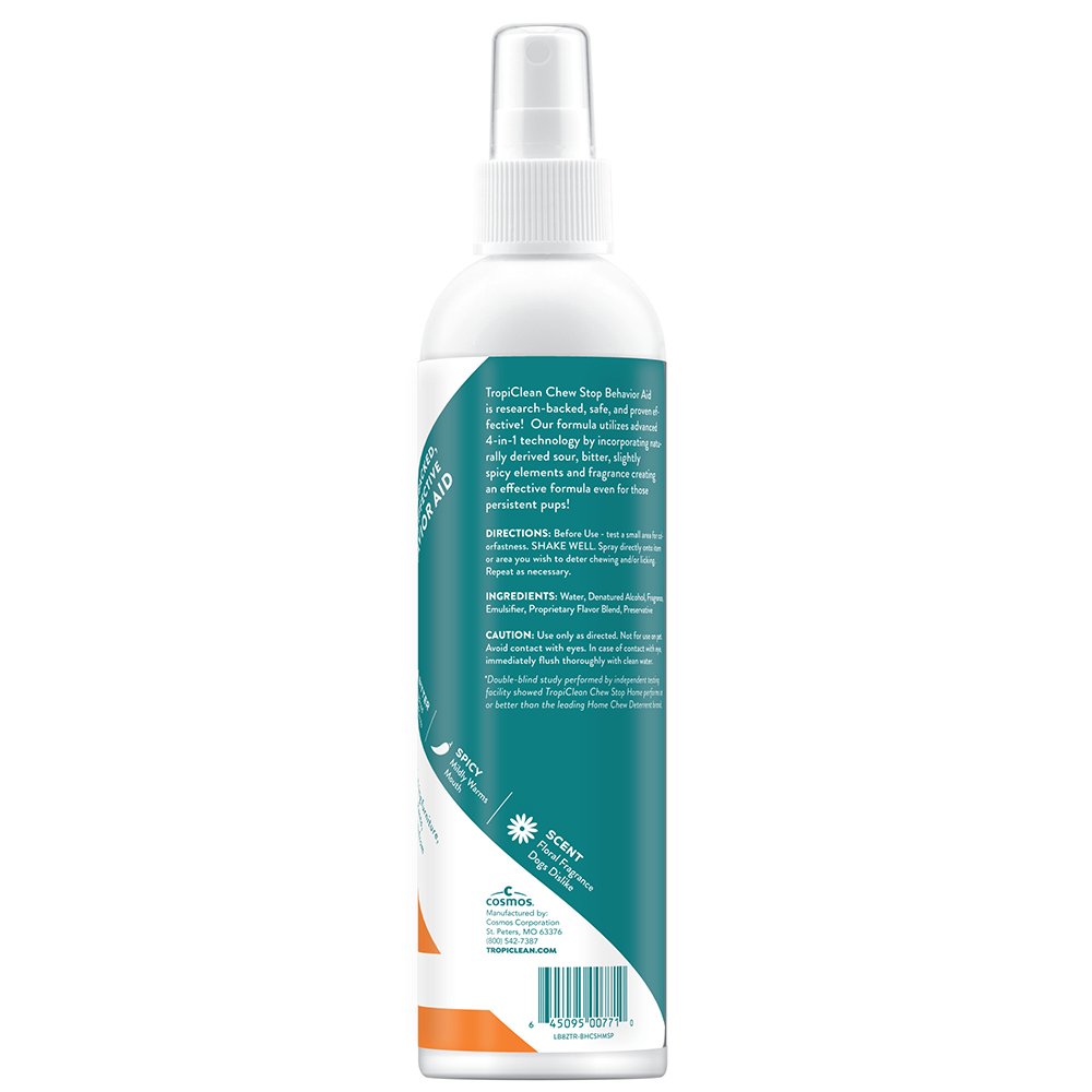 TropiClean Chew Stop Behavior Aid Max Strength 4-In-1 Home Spray - Image 2