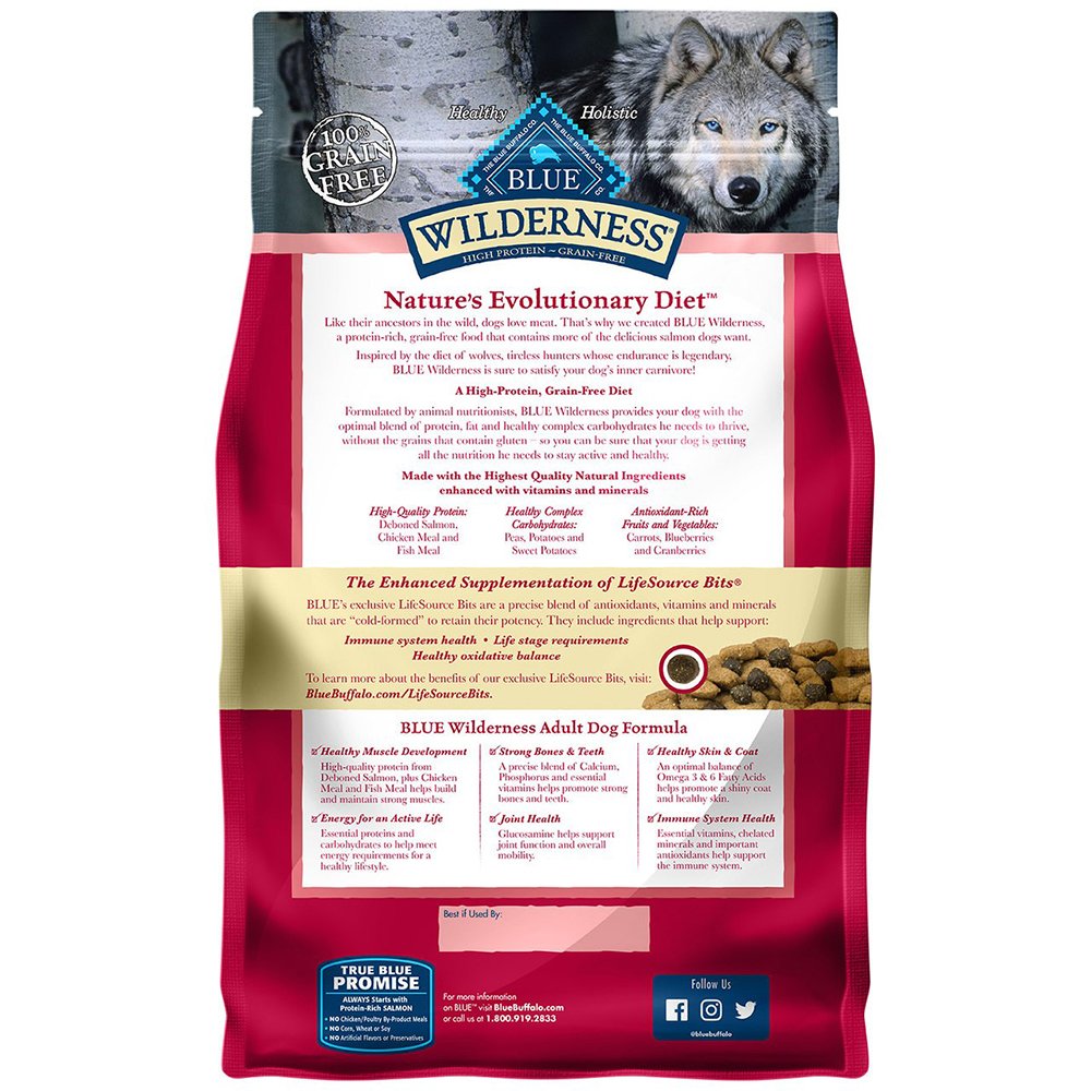Blue Wilderness Nature's Evolutionary Diet w/ Salmon & Wholesome Grains Adult Dry Dog Food - Image 5