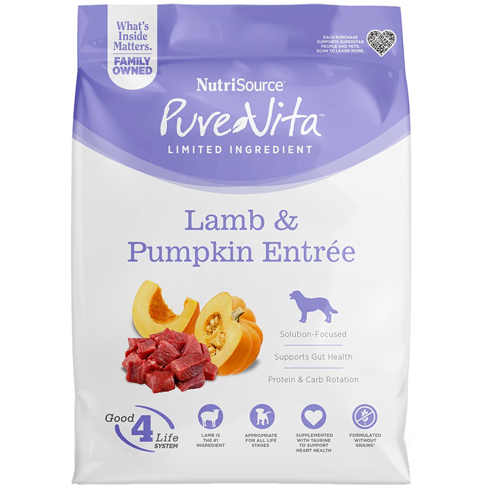 PureVita Limited Ingredient Lamb & Pumpkin Entrée Grain Free Dry Dog Food