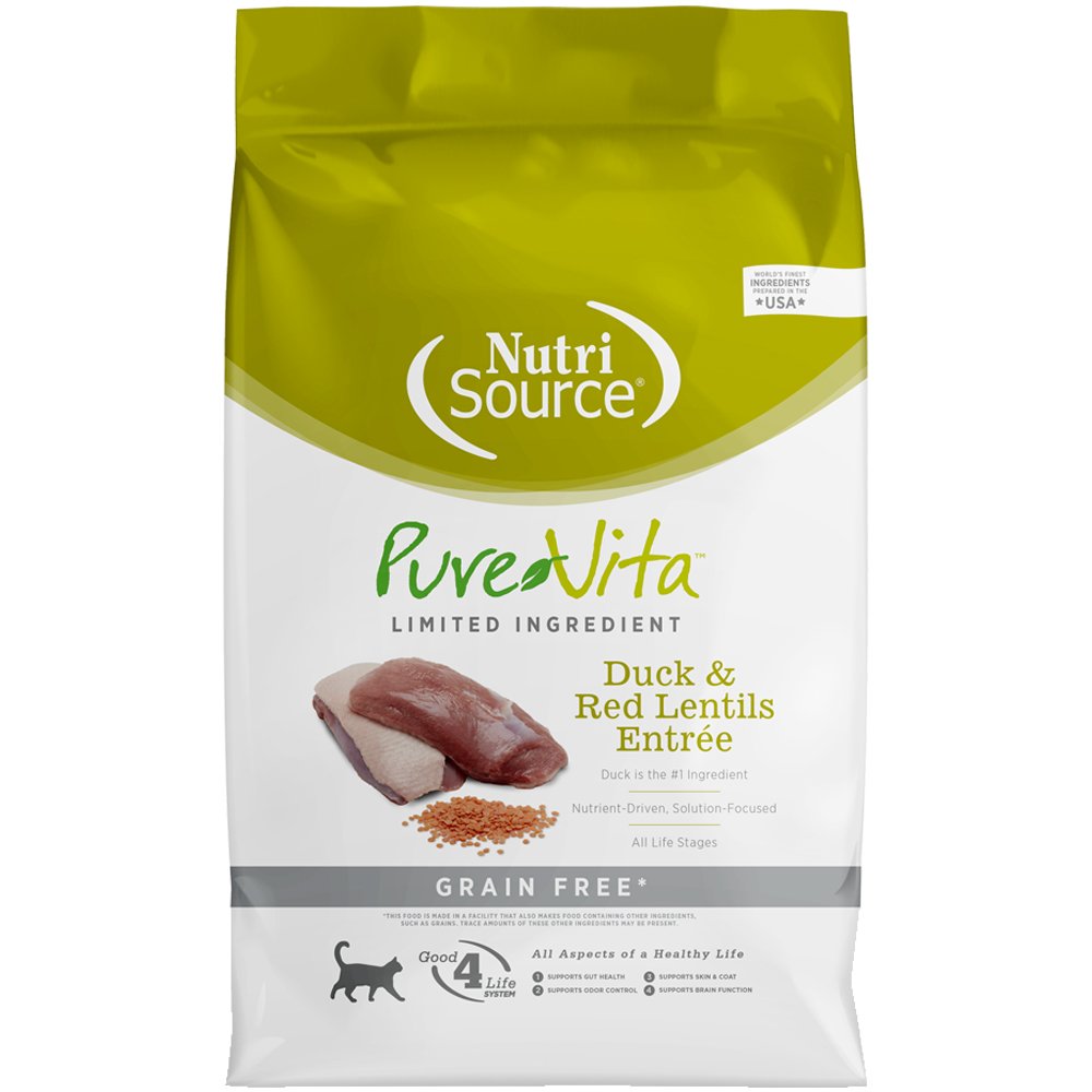 PureVita Limited Ingredient Duck & Red Lentils Entrée Grain Free Dry Cat Food