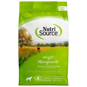 NutriSource Weight Management Chicken & Chicken Meal Recipe w/ Wholesome Grains Dry Dog Food