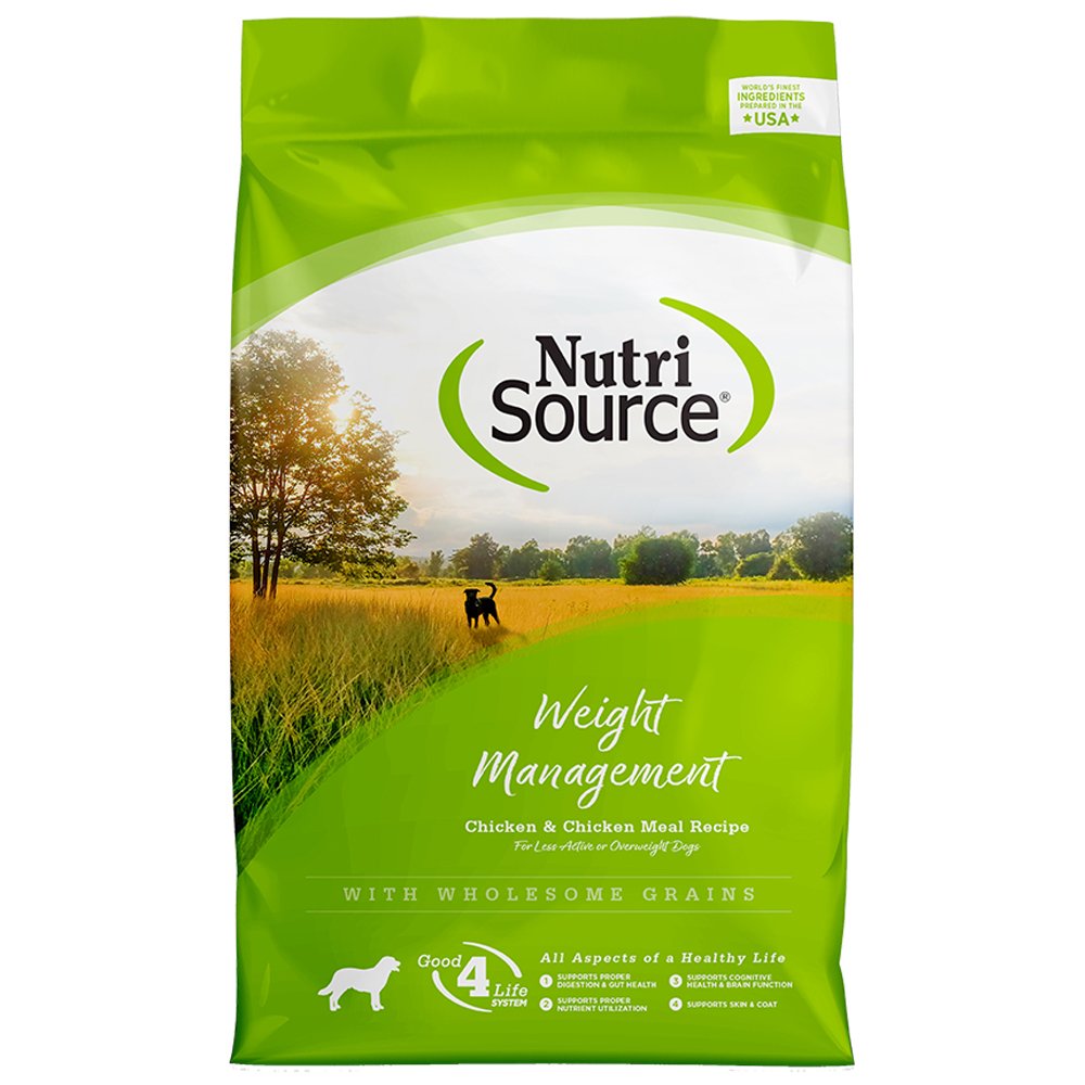 NutriSource Weight Management Chicken & Chicken Meal Recipe w/ Wholesome Grains Dry Dog Food