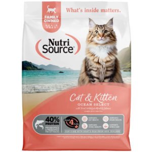 NutriSource Grain Free Ocean Select w/ Trout, Whitefish Meal & Salmon Complete Recipe Kitten & Adult Dry Cat Food