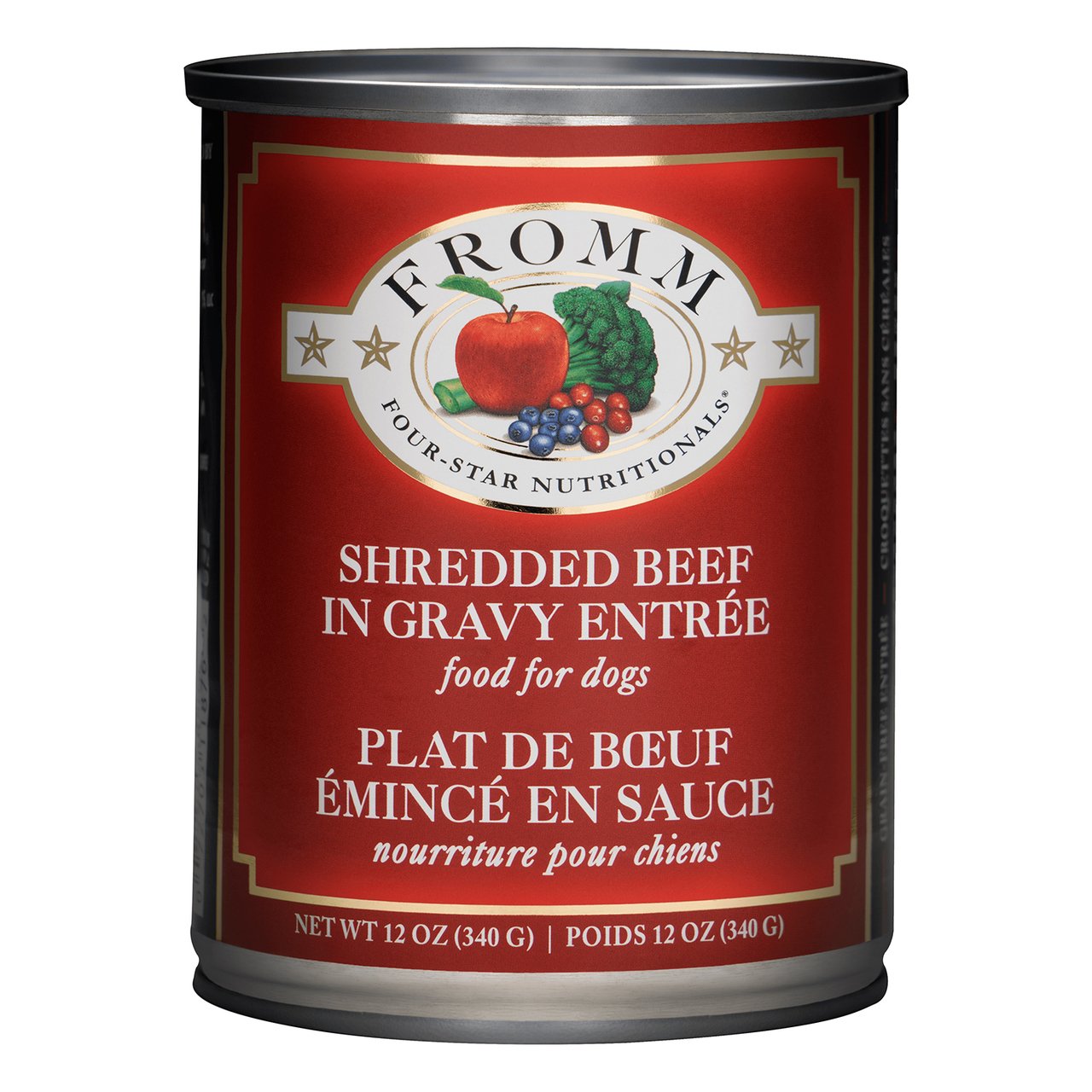 Fromm Four-Star Shredded Beef in Gravy Entree Canned Dog Food