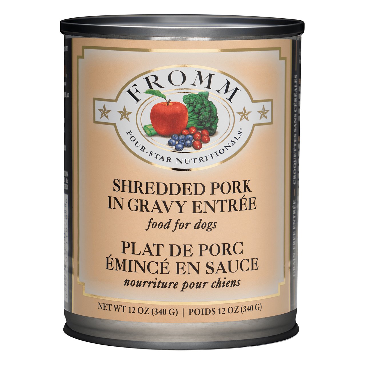 Fromm Four-Star Shredded Pork in Gravy Entree Canned Dog Food