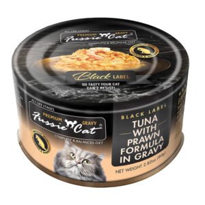 Fussie Cat Black Label Premium Tuna w/ Prawn Formula in Gravy Canned Cat Food