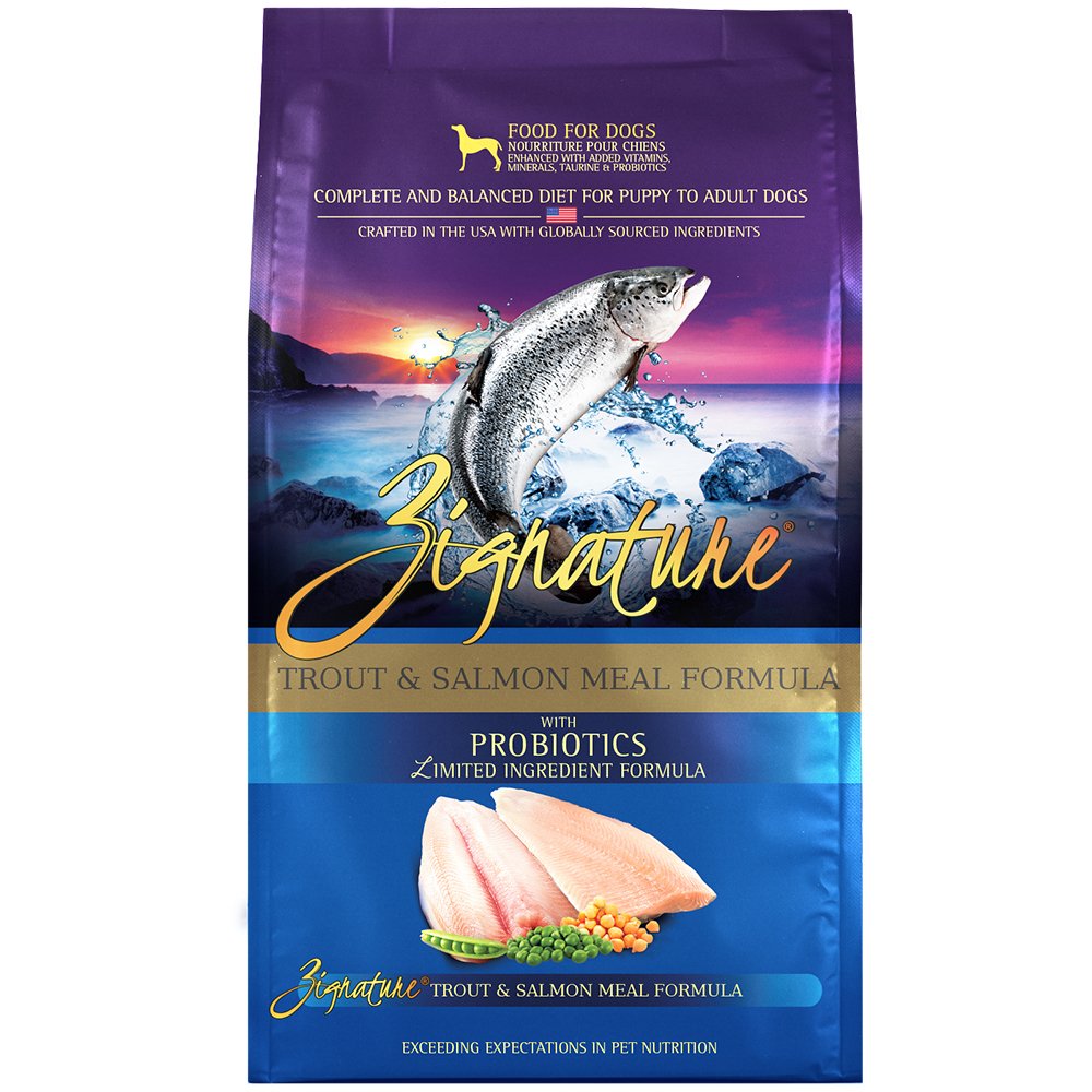 Zignature Limited Ingredient Trout & Salmon Meal Formula w/ Probiotics Dry Dog Food