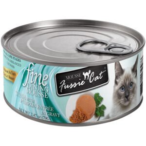 Fussie Cat Fine Dining Mousse Tuna w/ Pumpkin Entrรฉe in Gravy Canned Cat Food