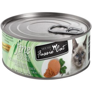 Fussie Cat Fine Dining Mousse Oceanfish w/ Pumpkin Entrรฉe in Gravy Canned Cat Food