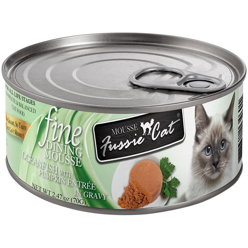 Fussie Cat Fine Dining Mousse Oceanfish w/ Pumpkin Entrée in Gravy Canned Cat Food