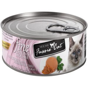 Fussie Cat Fine Dining Mousse Mackerel w/ Pumpkin Entrรฉe in Gravy Canned Cat Food